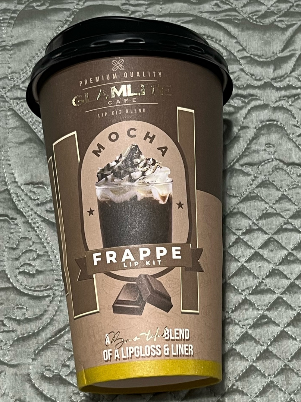 GLAMLITE CAFE MOCHA FRAPPE LIP KIT- Beautiful Blend of a Lip Gloss & Liner NEW